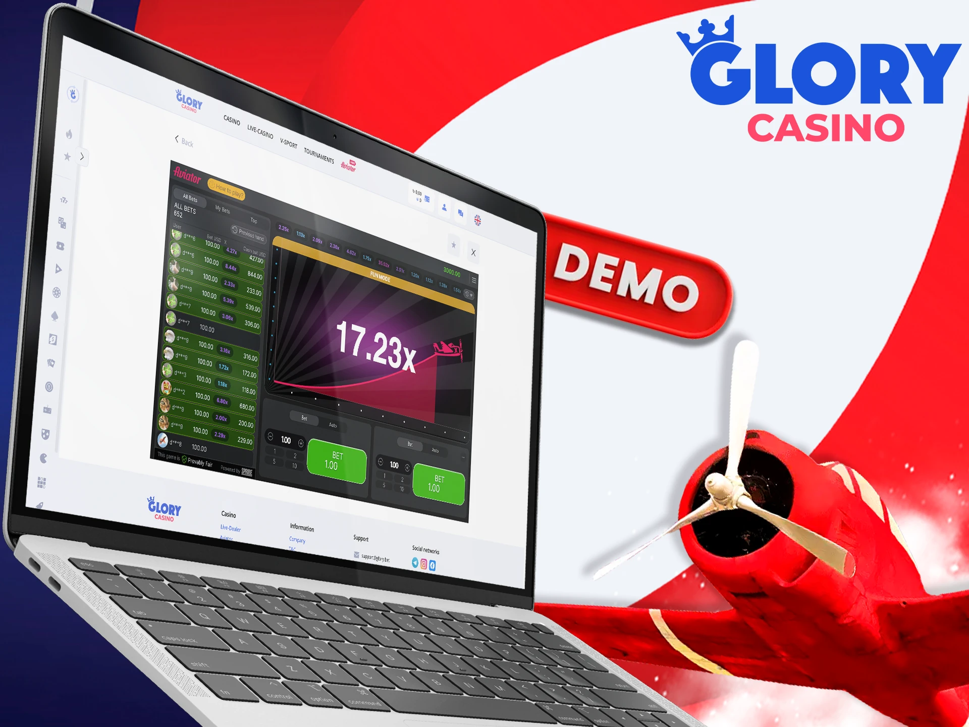 Try out Aviator in demo mode with Glory Casino গৌরব ক্যাসিনো.
