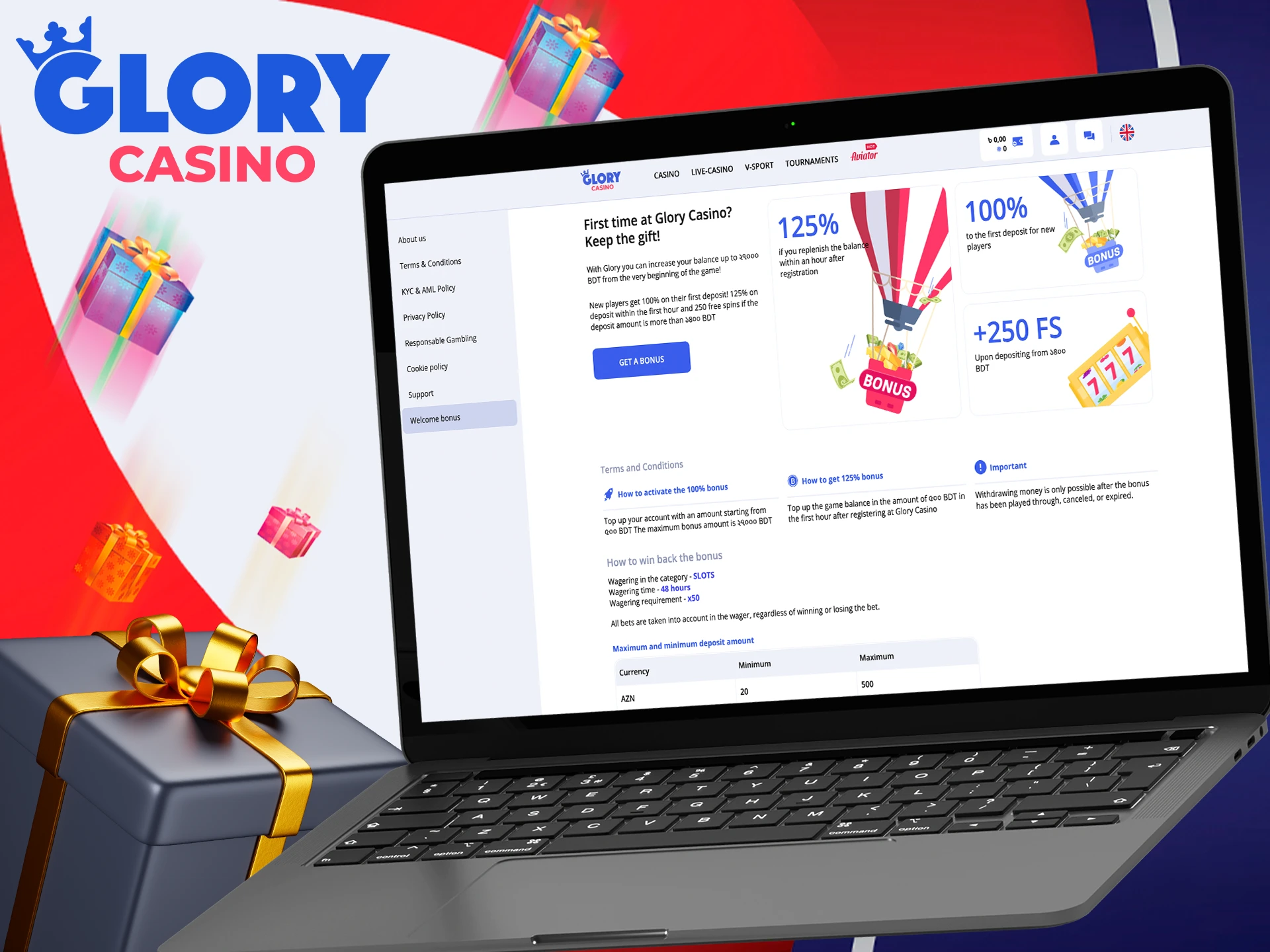 Meet and utilise the Welcom bonus from Glory Casino গৌরব ক্যাসিনো.