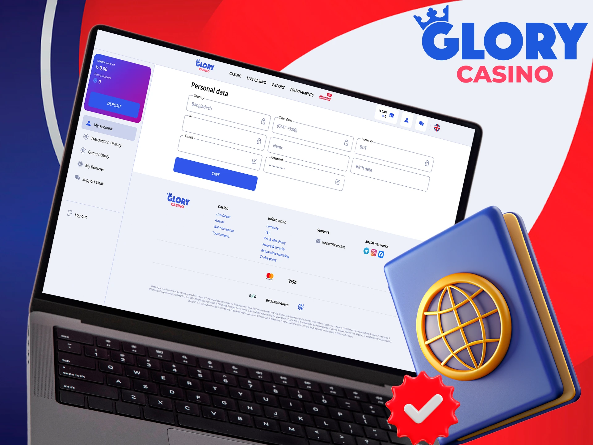 Verify your Glory Casino গৌরব ক্যাসিনো account for full play.