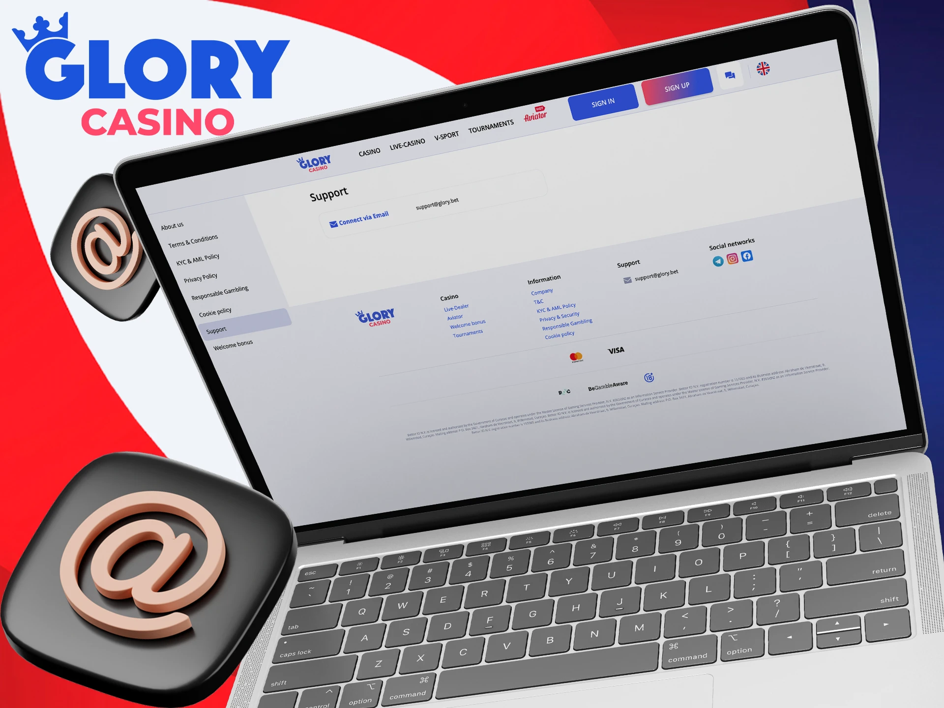 Use your email to get in touch with Glory Casino গৌরব ক্যাসিনো.