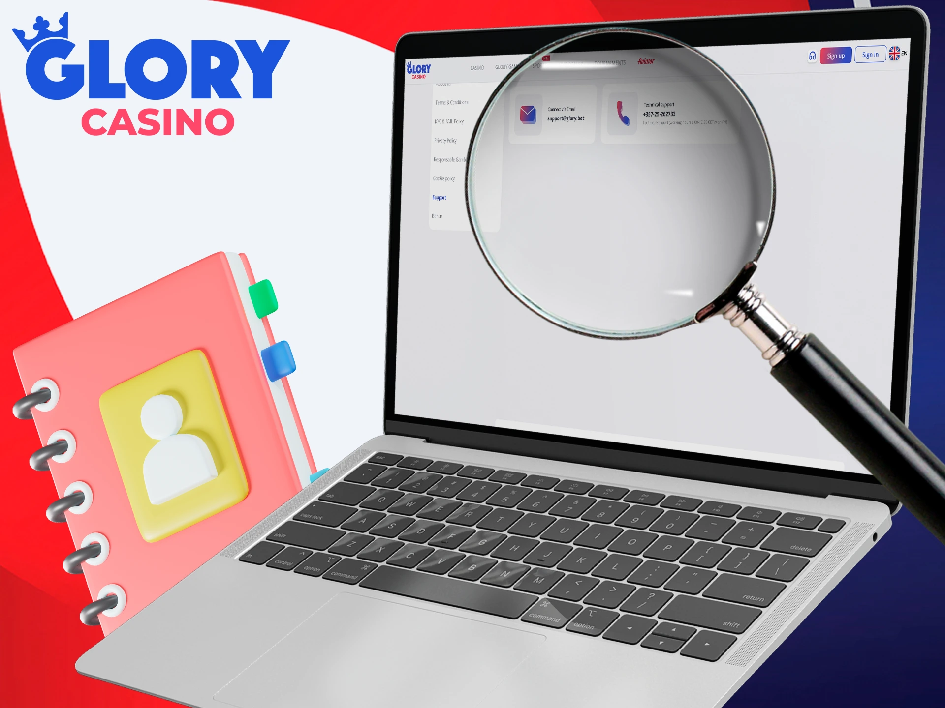 Use the contact details to get help from Glory Casino গৌরব ক্যাসিনো.